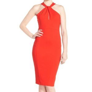 FELICITY & COCO Bright Red Halter Dress
